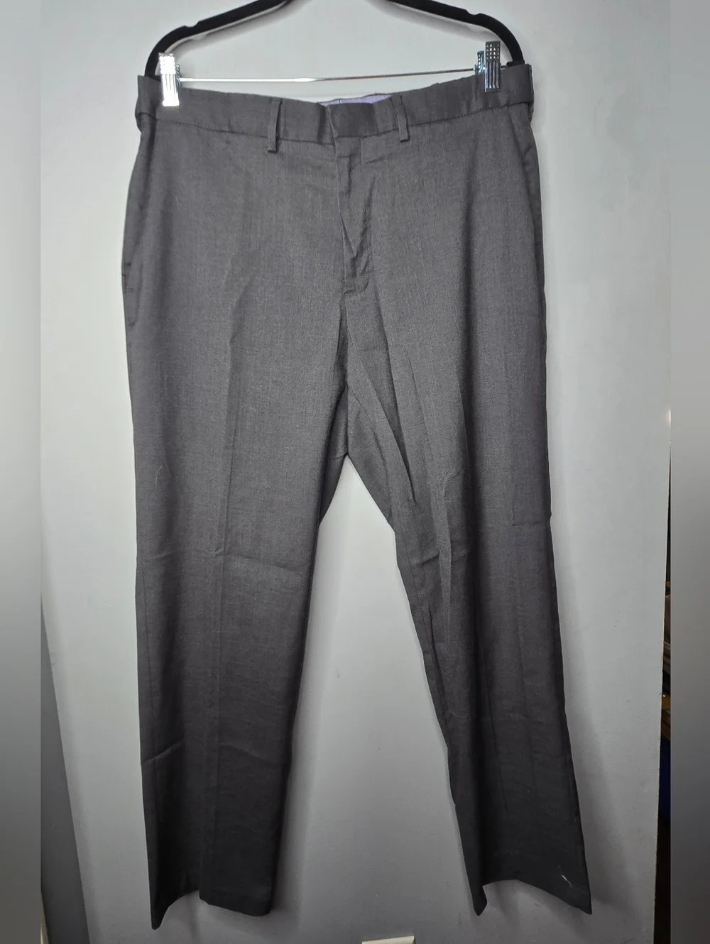Saddlebred Gray Dress Pants 36x29 Men’s Flat Front Business Slacks Classic Fit